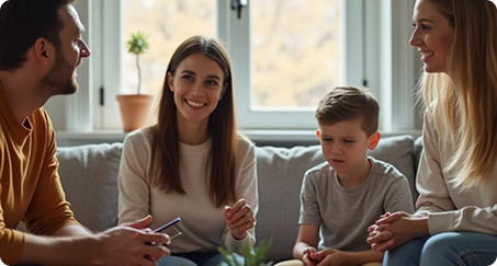 Family working together